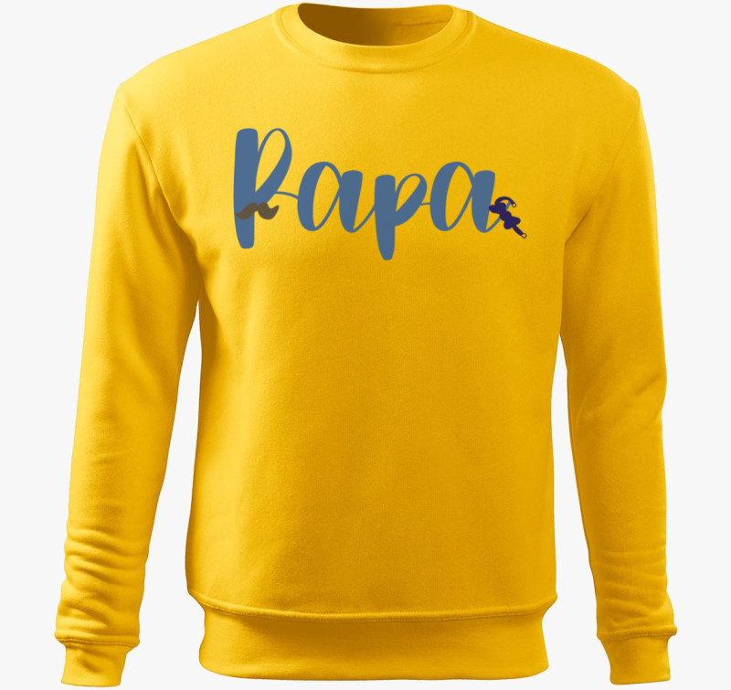 Papa belebújós pulóver — Sárga