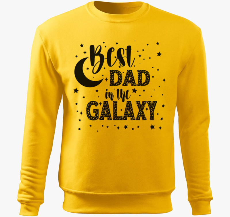 Best DAD in the galaxy belebújós pulóver — Sárga