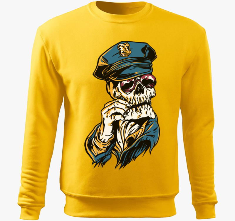 Skeleton Officer belebújós pulóver — Sárga