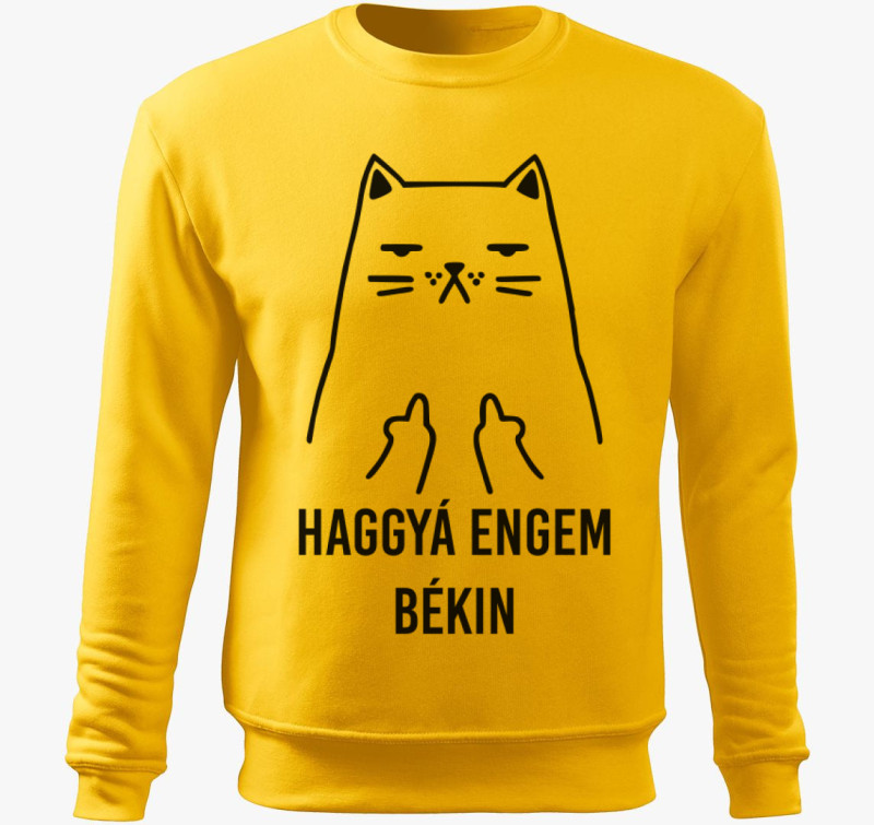 Haggyá engem békin belebújós pulóver — Sárga