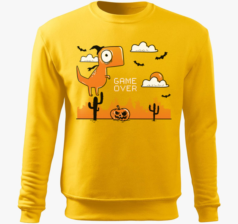 Game Over Halloween belebújós pulóver — Sárga