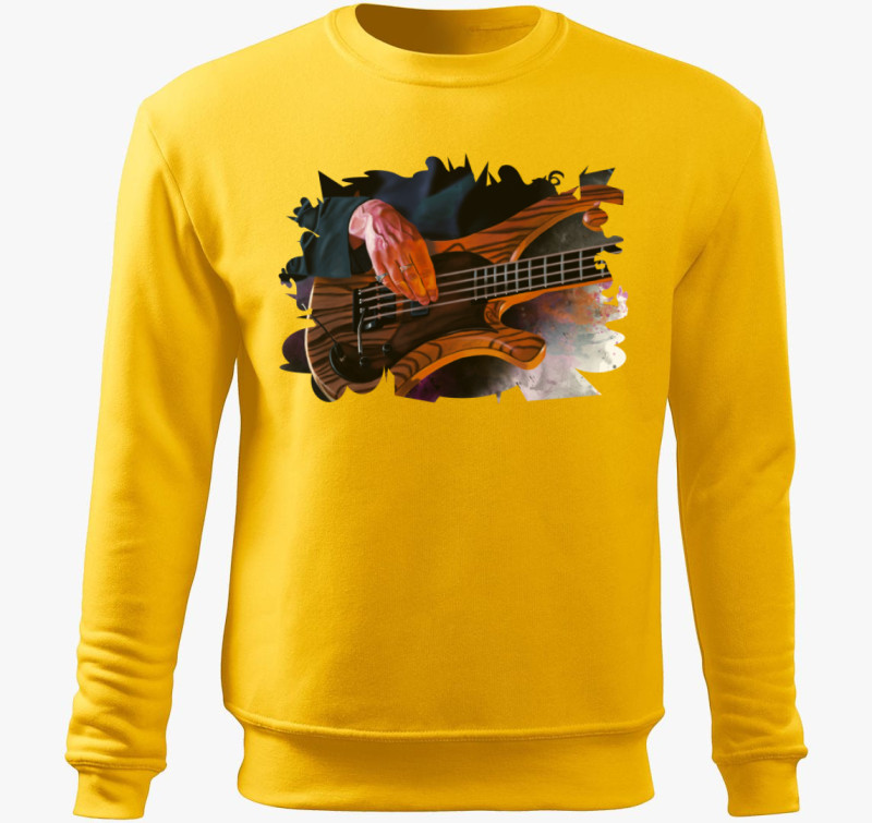 Les Claypool Basszgitár belebújós pulóver — Sárga