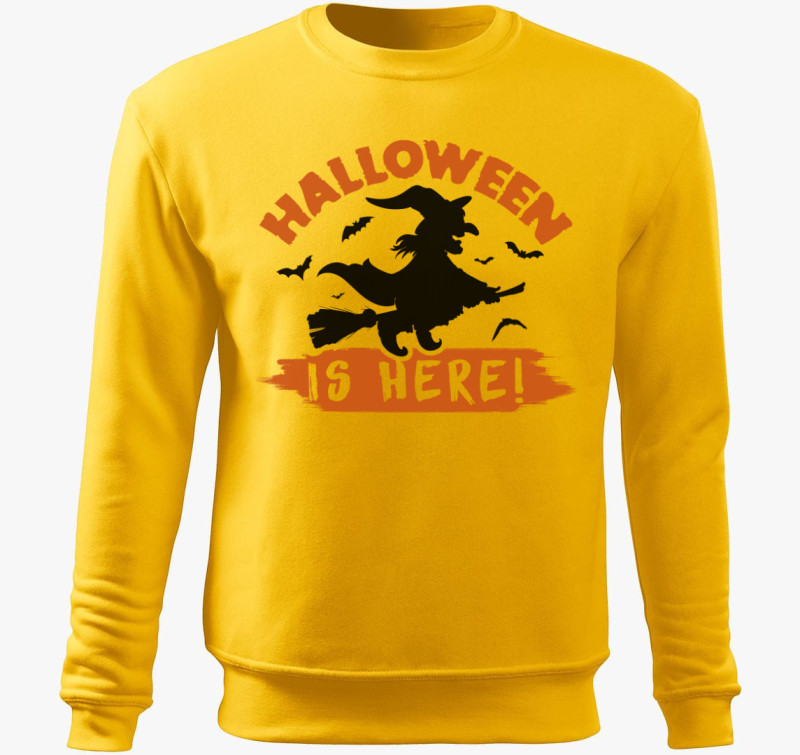 Halloween is here belebújós pulóver — Sárga
