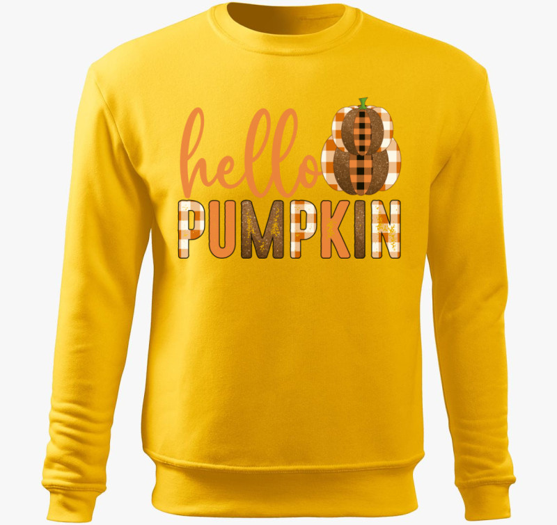 Hello pumpkin belebújós pulóver — Sárga