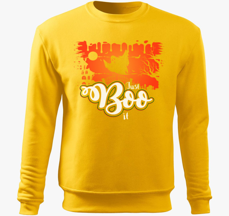 Just boo it halloween belebújós pulóver — Sárga