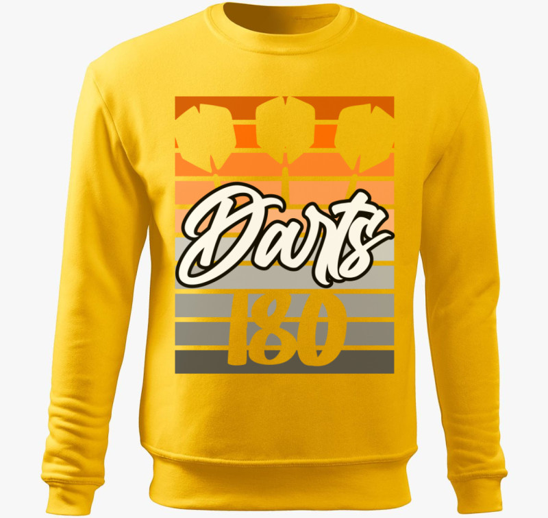 Dartsos design belebújós pulóver — Sárga