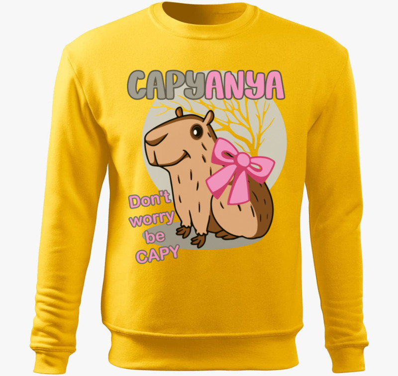 CapyAnya belebújós pulóver — Sárga