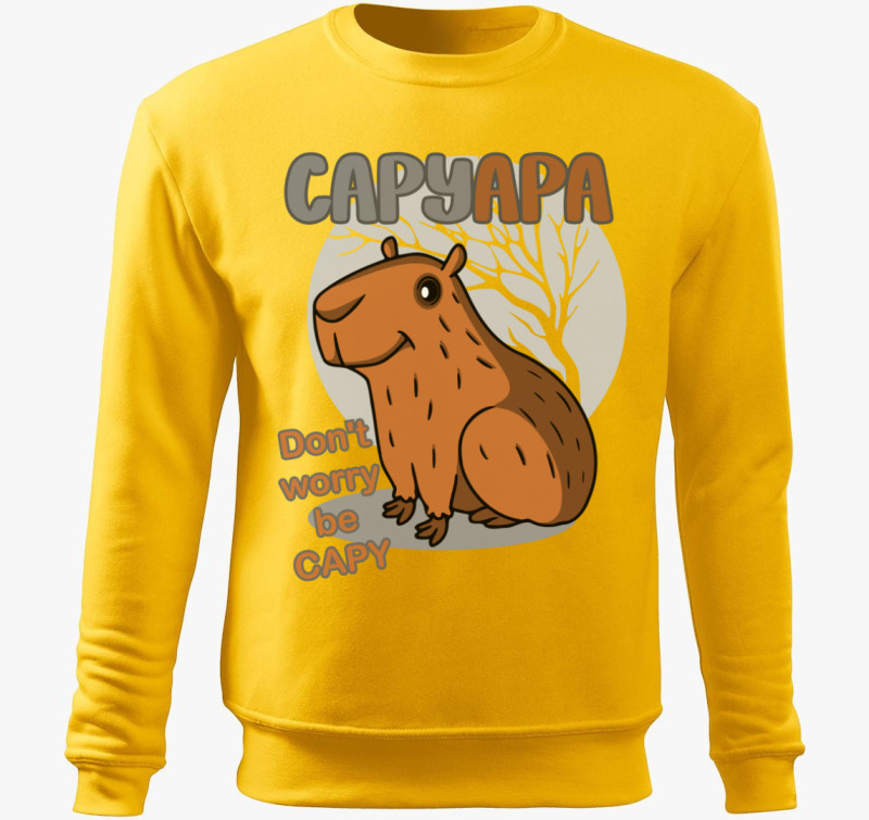 CapyApa belebújós pulóver — Sárga