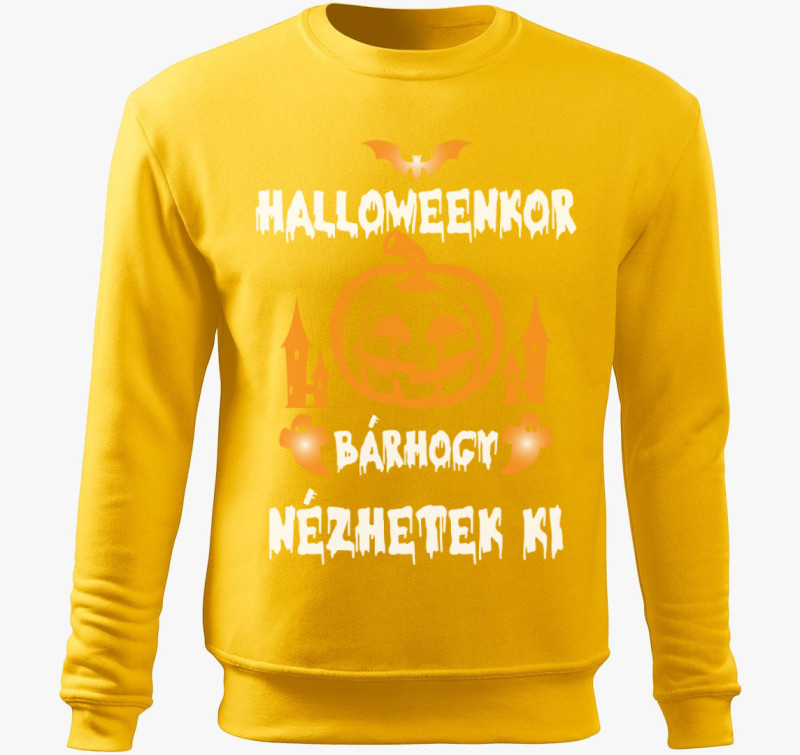 Halloweenkor bárhogy nézhetek ki belebújós pulóver — Sárga