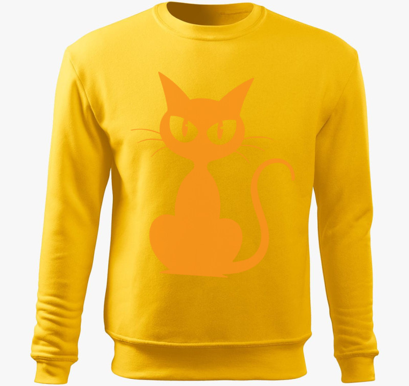 Halloween macsek belebújós pulóver — Sárga