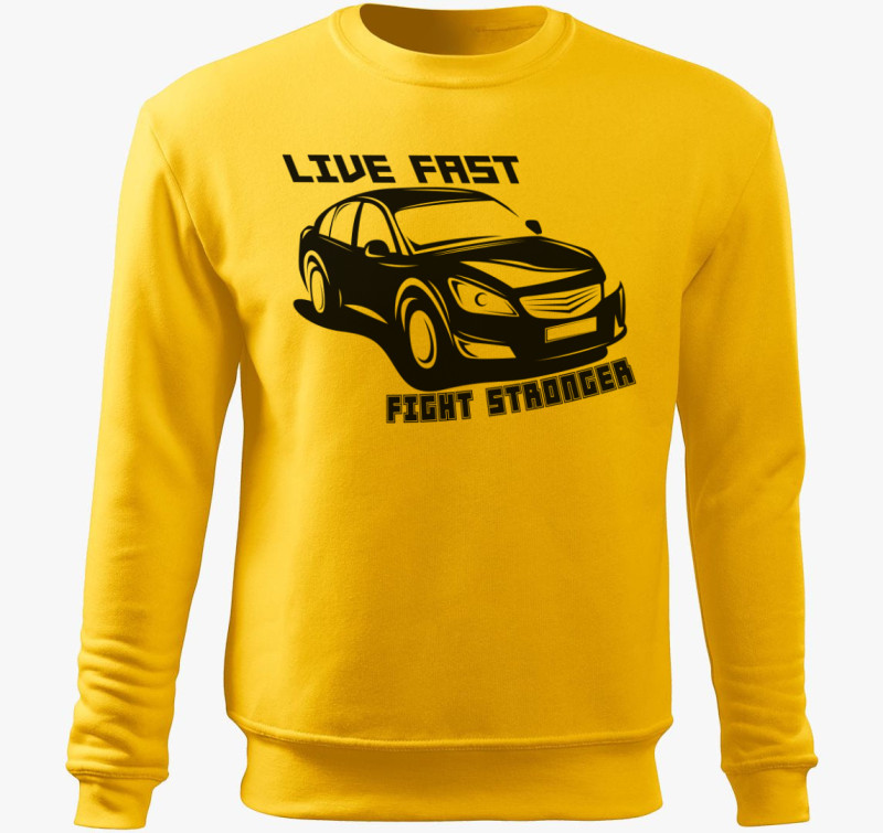 Live fast 6 belebújós pulóver — Sárga