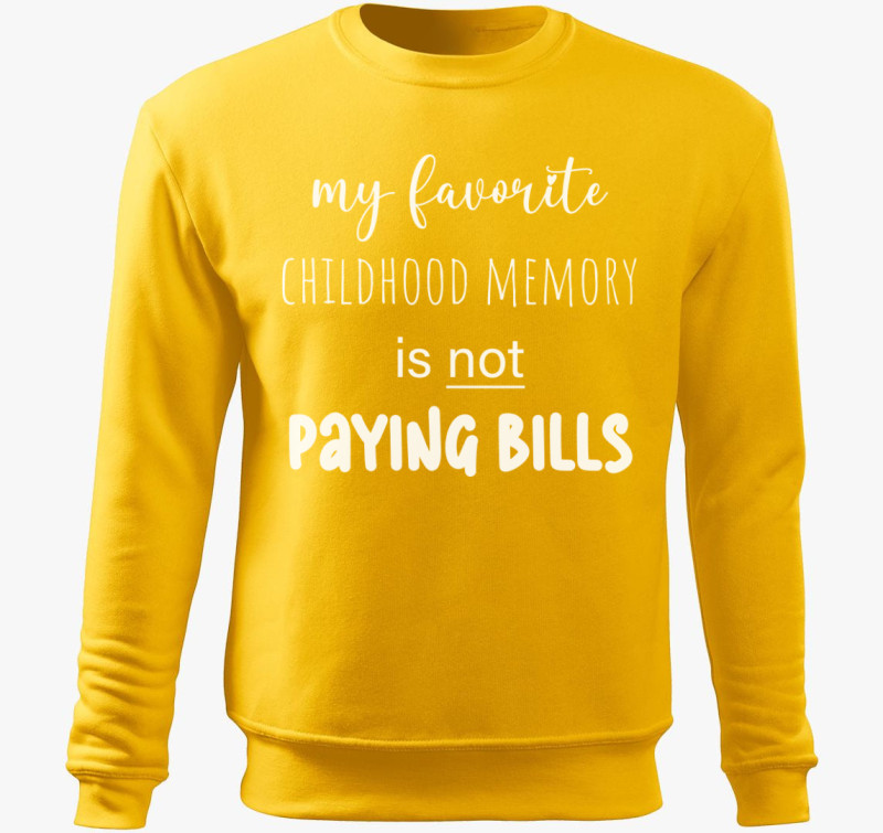 Paying bills belebújós pulóver — Sárga
