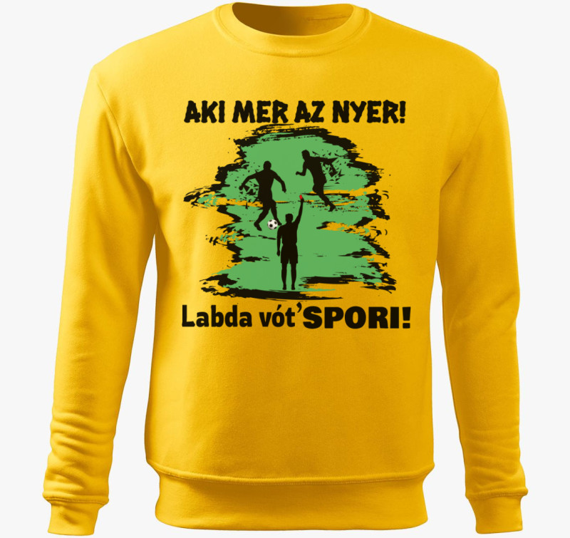 Labda vót spori belebújós pulóver — Sárga