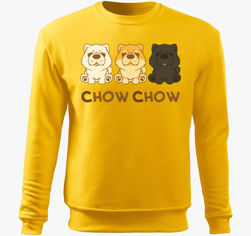 Chow Chow belebújós pulóver — Sárga