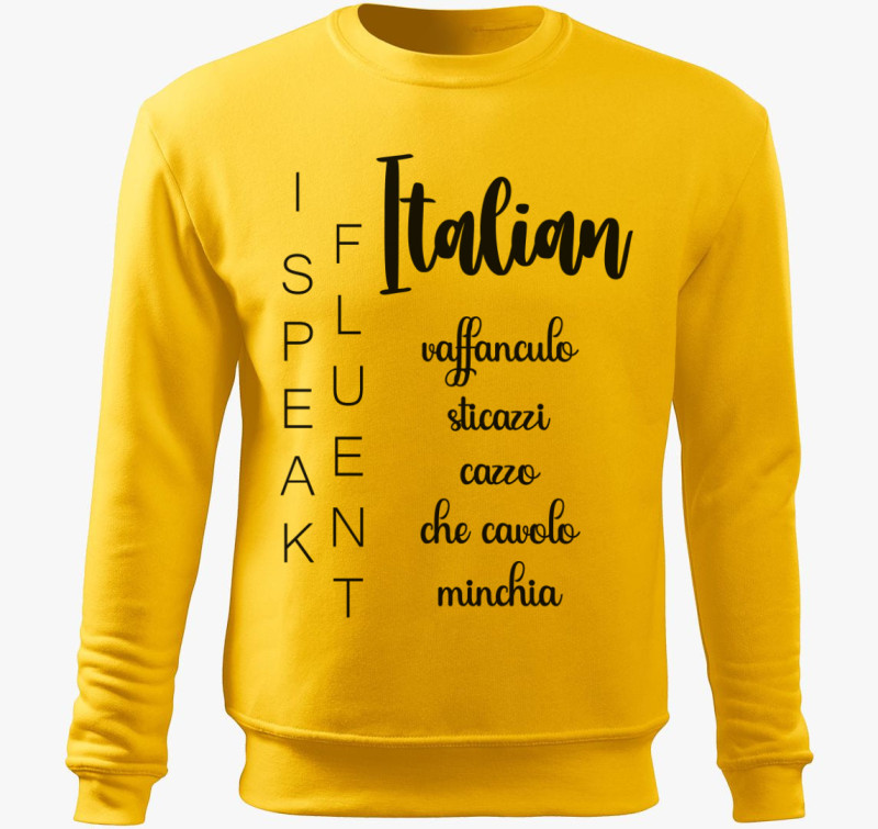 Fluent Italian belebújós pulóver — Sárga