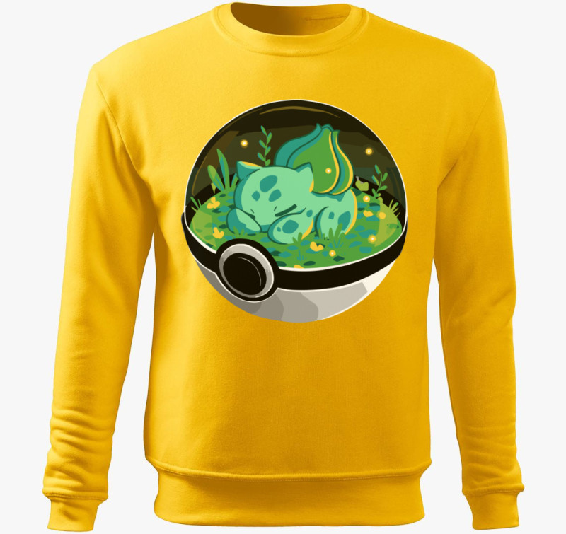 Pokemon Balbasaur gömb belebújós pulóver — Sárga