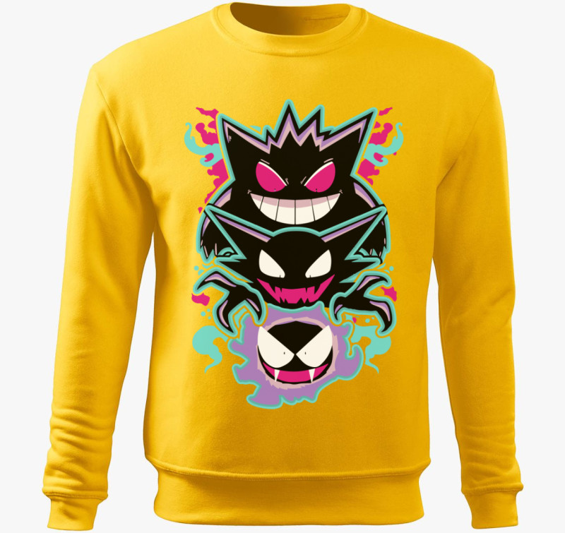 Pokemon Haunter belebújós pulóver — Sárga