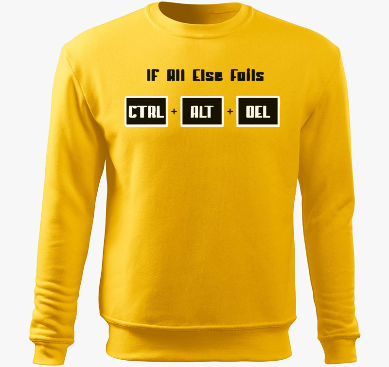 Iff all else fails belebújós pulóver — Sárga