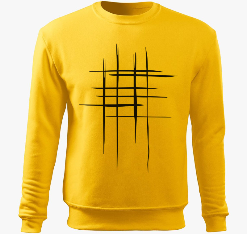 Multi hashtag belebújós pulóver — Sárga