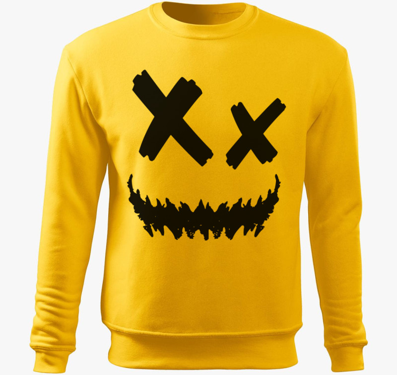 Smiley 2 belebújós pulóver — Sárga