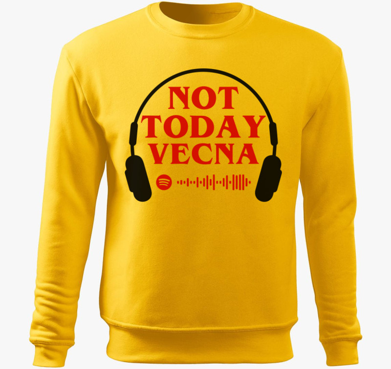 Not today vecna belebújós pulóver — Sárga