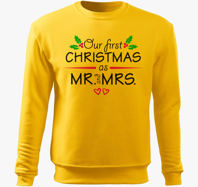 Xmas married belebújós pulóver — Sárga