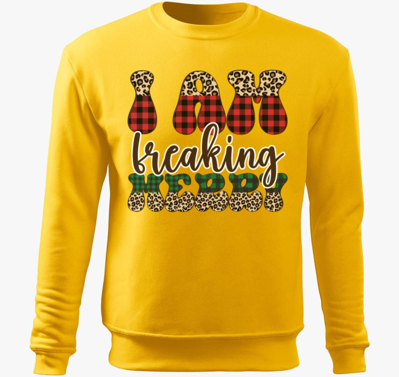 Freaking merry belebújós pulóver — Sárga
