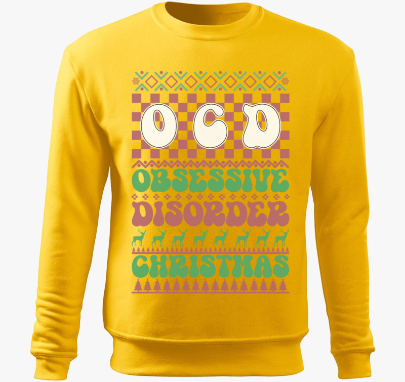 OCD xmas belebújós pulóver — Sárga