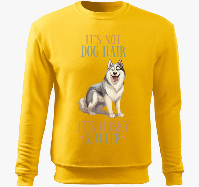 Husky glitter belebújós pulóver — Sárga