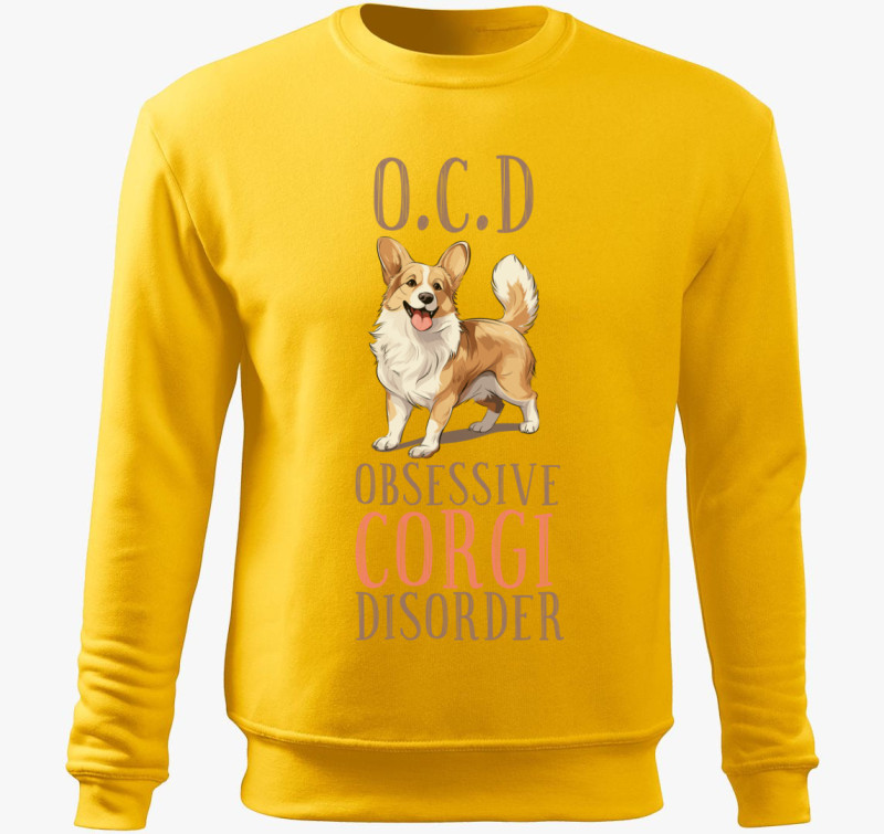 Corgi OCD belebújós pulóver — Sárga