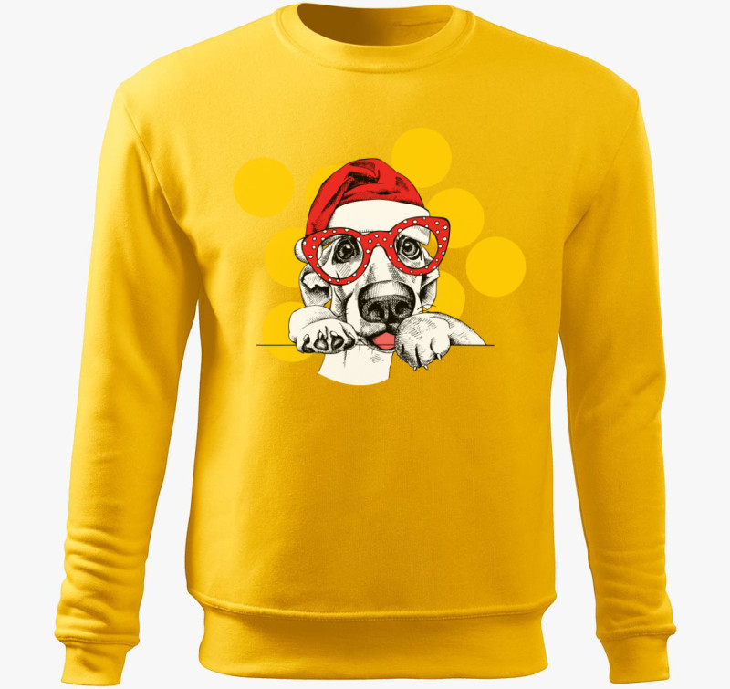 Santa dog belebújós pulóver — Sárga