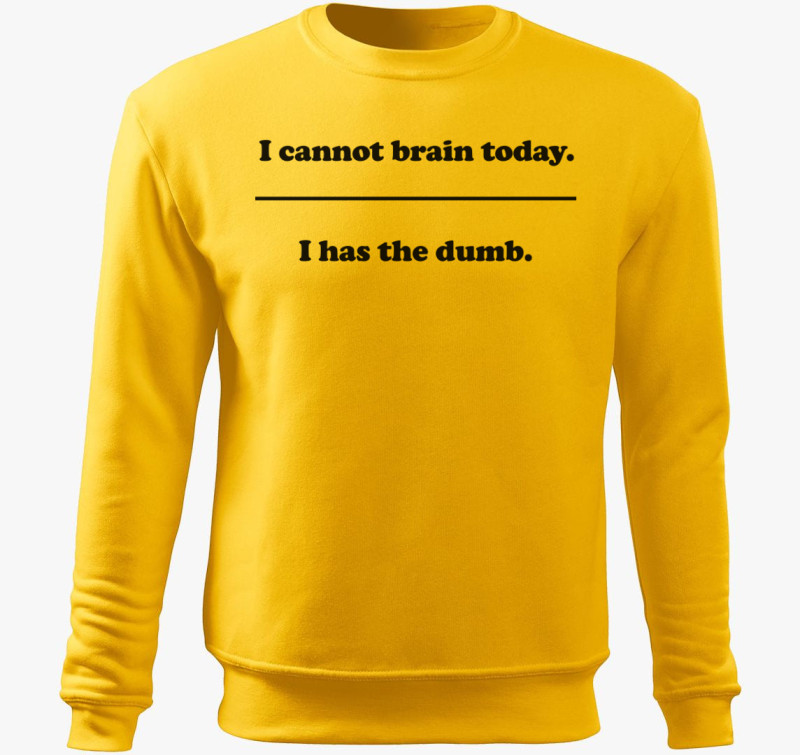 I cannot brain belebújós pulóver — Sárga