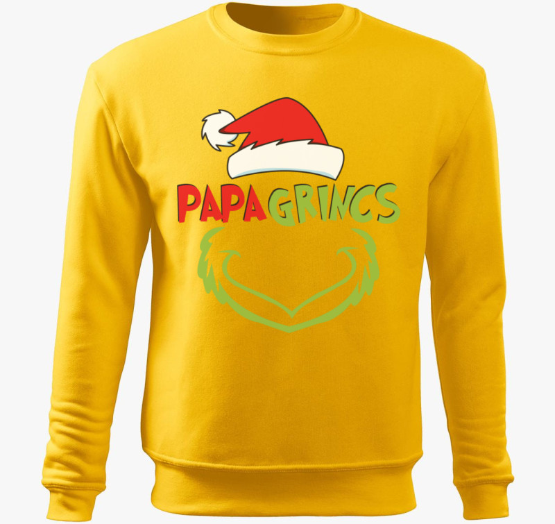 Papa grincs belebújós pulóver — Sárga