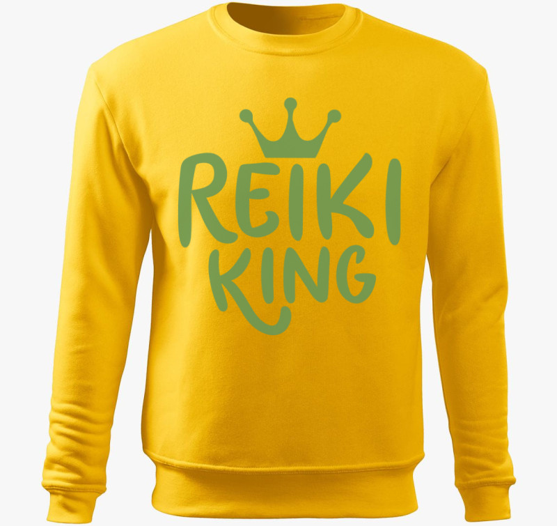 Reiki king zöld belebújós pulóver — Sárga