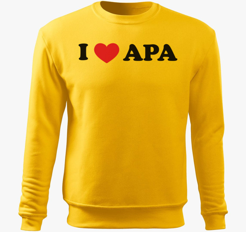 I love Apa belebújós pulóver — Sárga