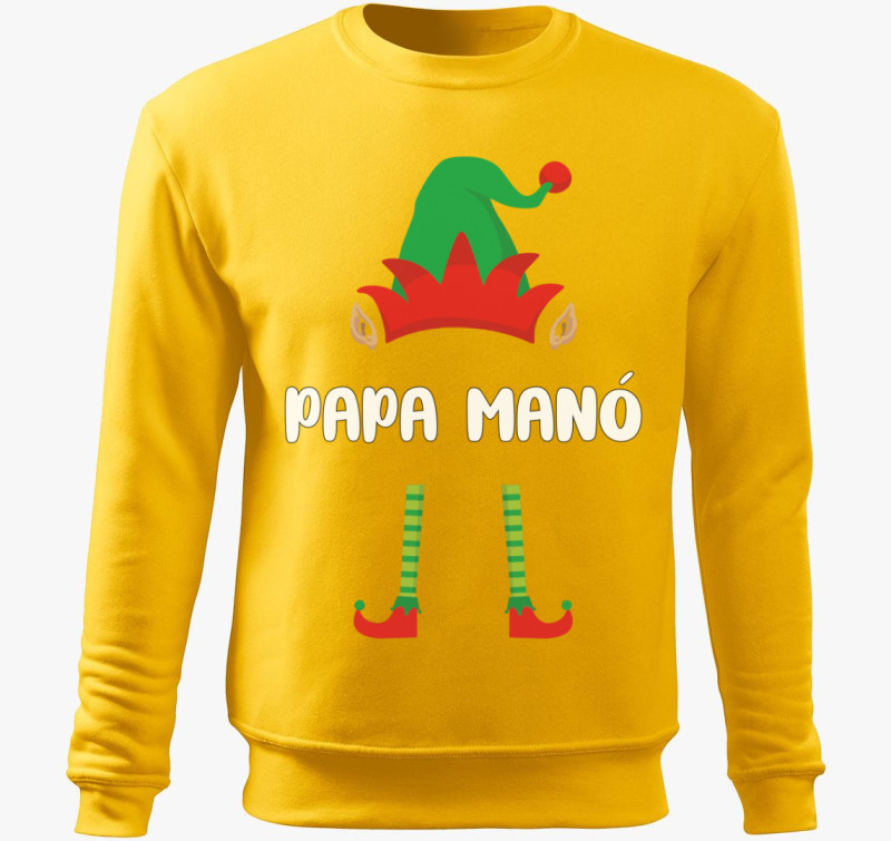 Papa manós belebújós pulóver — Sárga