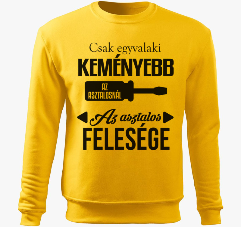 Asztalos feleség - asztalos belebújós pulóver — Sárga