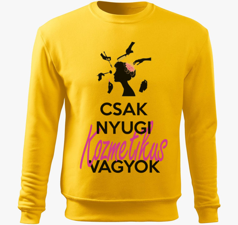 Kozmetikus belebújós pulóver — Sárga