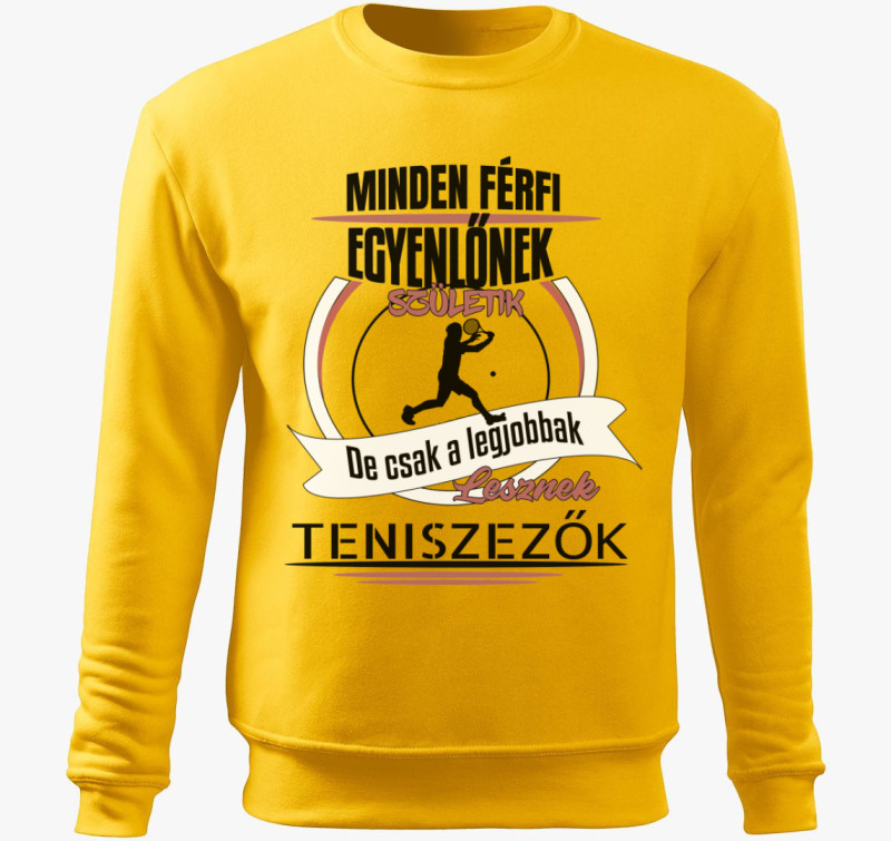 A legjobbak lesznek teniszezők belebújós pulóver — Sárga
