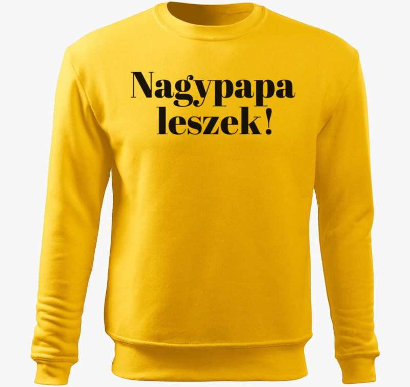 Nagypapa leszek belebújós pulóver — Sárga