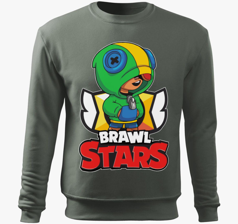 Brawl Stars - Leon belebújós pulóver — Sötét palakő