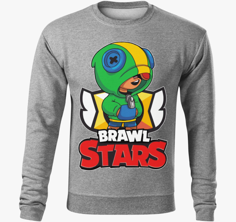 Brawl Stars - Leon belebújós pulóver — Sötétszürke