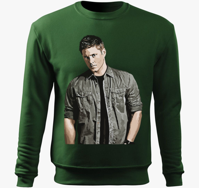 Supernatural Dean belebújós pulóver — Üvegzöld