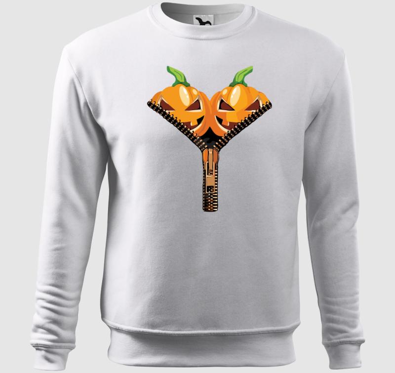 Halloween pumpkin zipper  belebújós pulóver