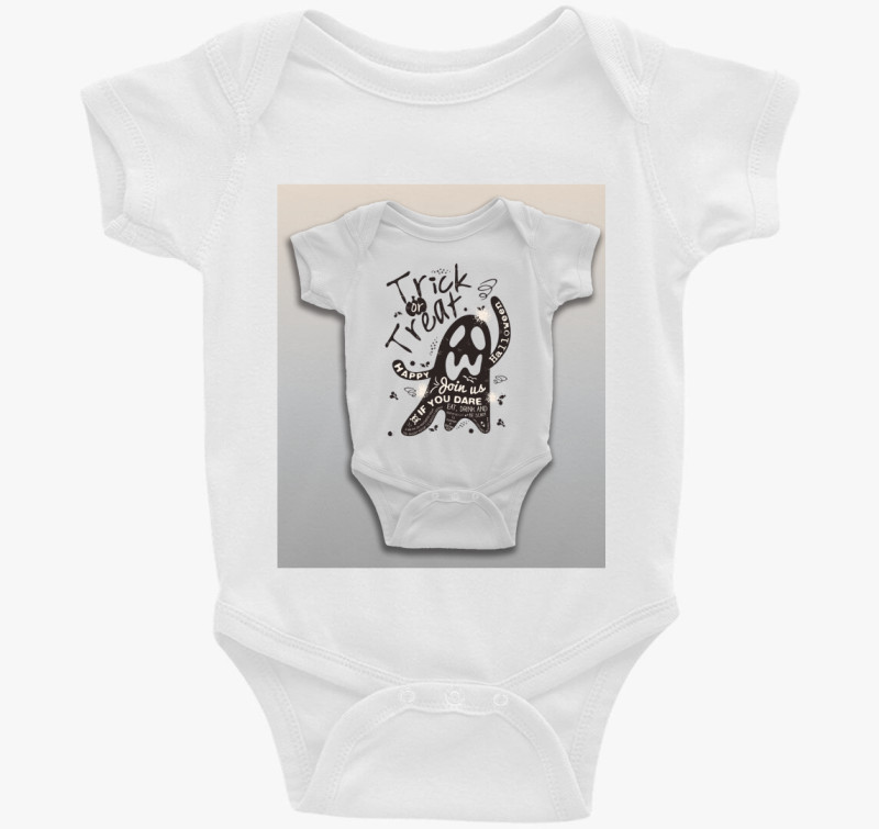 Egy szellemes baba body — Fehér