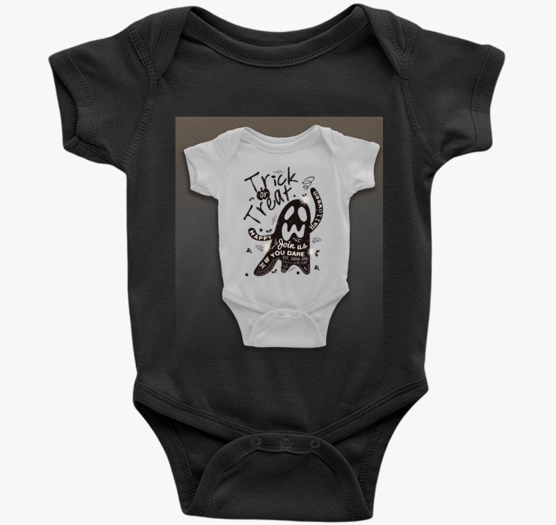 Egy szellemes baba body — Fekete