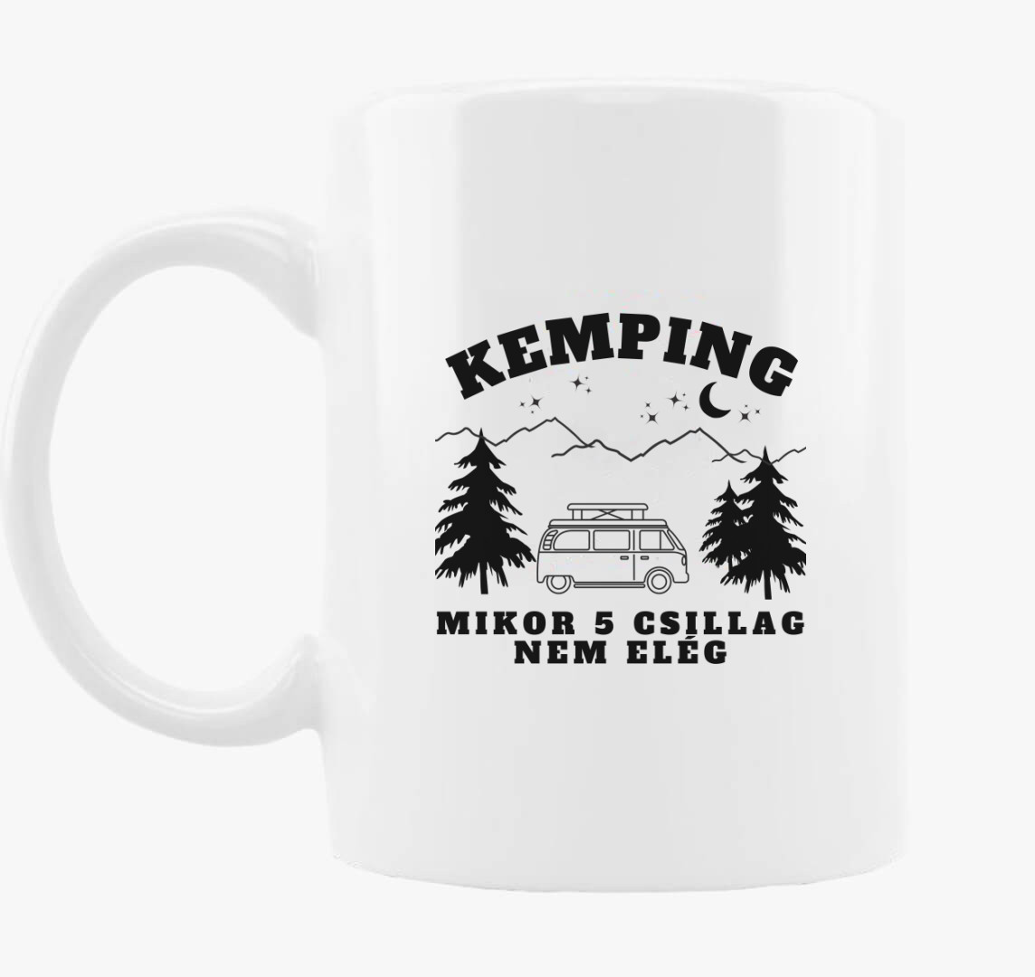 Campervan - Mikor 5 csillag nem elég bögre - magyar — Sima bögre