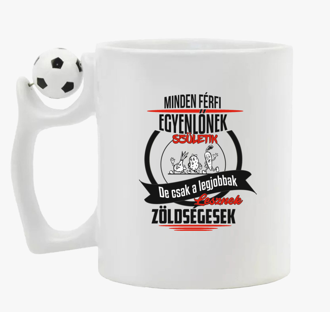 A legjobbak lesznek zöldségesek bögre - férfi verzió — Focis