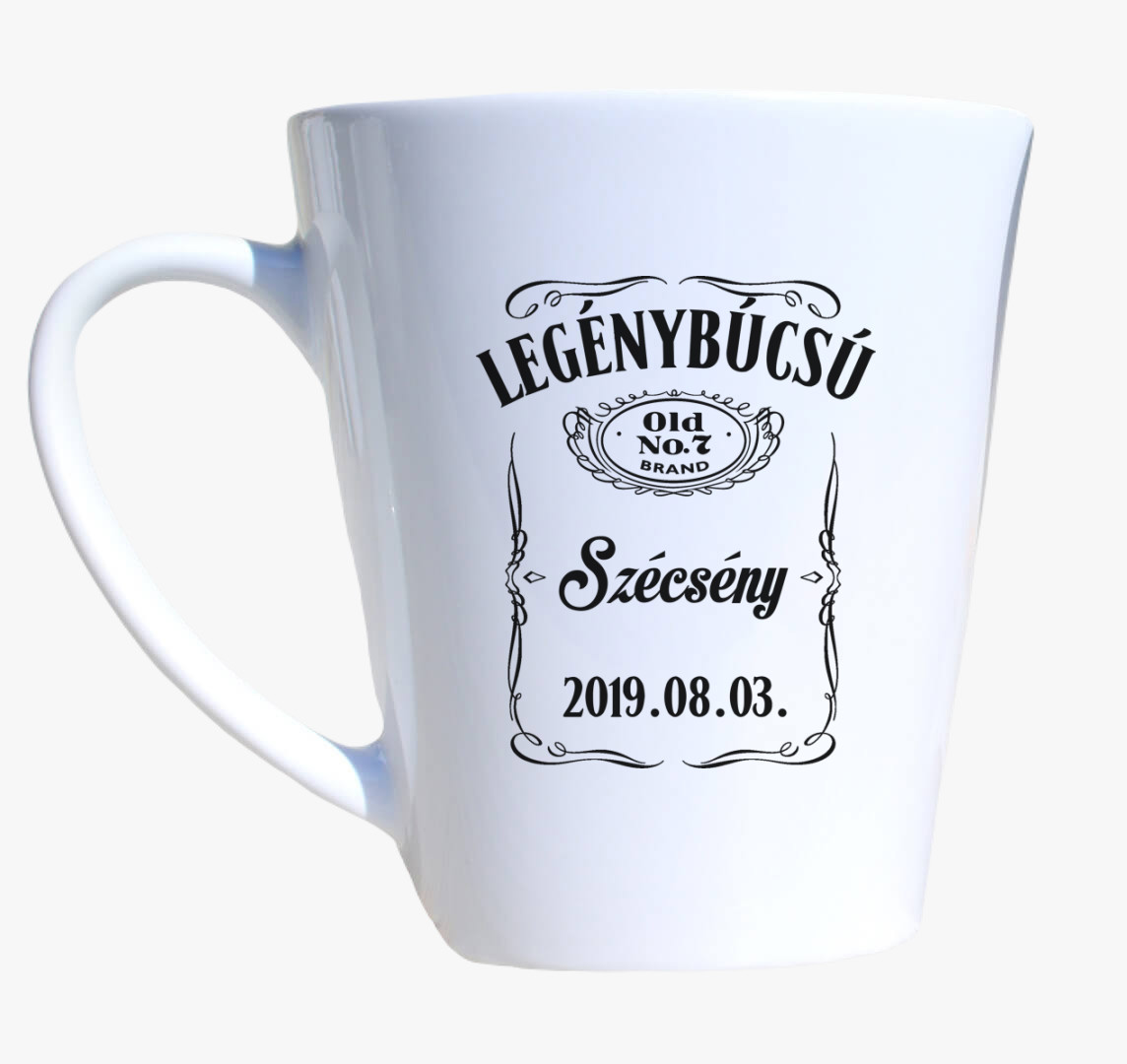 Legénybúcsú csapat bögre - Egyedi város + dátum megadással! — Latte bögre