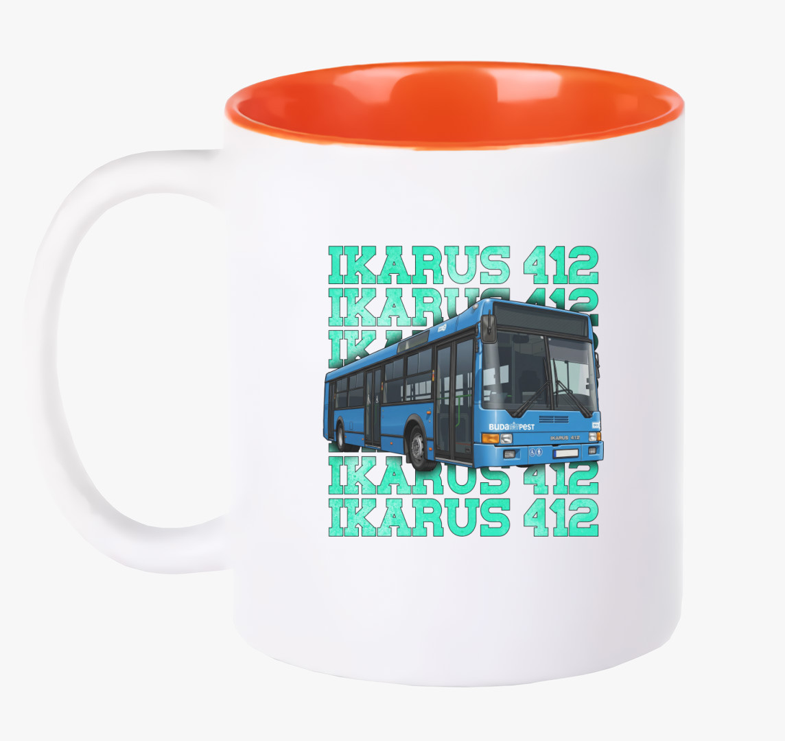 Ikarus 412 Busz bögre — Narancs
